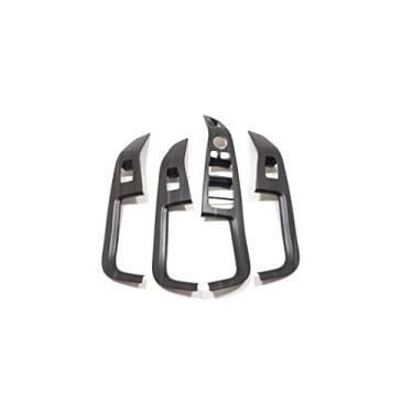 Imagem de GZBFTDH Peças de automóvel, para BMW X5 2022 Porta Janela Vidro Elevador Botão Interruptor Capa Acabamento Blackboard (Grão de madeira de pêssego)