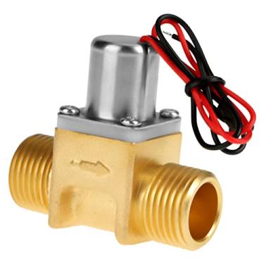 Imagem de Válvula solenoide elétrica DC 4,5 V 1,27 cm, controlador eletromagnético de pulso de latão, sensor automático, válvula de descarga de válvula para controle de água e vaso sanitário