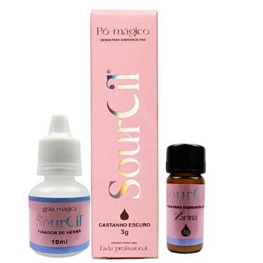 Imagem de Henna Sobrancelhas Kit Designer Profissional Sour Cil Fada (Castanho Escuro)