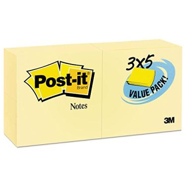 Imagem de 3M Blocos Originais Post-It 65524Vadb Em Canário 3 X 5. 90 Folhas 24/Pacote Amarelo