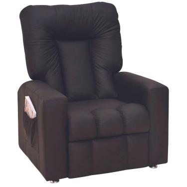 Imagem de Poltrona Do Papai Reclinável Em Tecido Sintético Preto