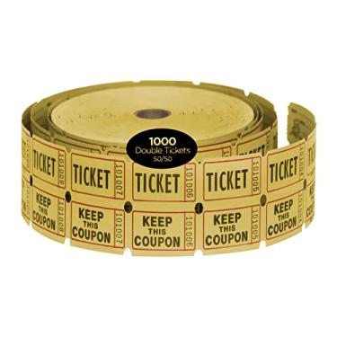Imagem de Tíquete de rifa: Rolo duplo de 1000 bilhetes (Amarelo)