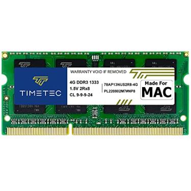 Imagem de Timetec 4 GB compatível com Apple DDR3 1333MHz PC3-10600 CL9 para Mac Book Pro (início/final de 2011 13/15/17 polegadas), iMac (meados de 2010, meados de 2011, 21,5/27 polegadas), Mac mini (meados de