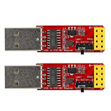 Imagem de Wishiot Programador ESP-01S USB para adaptador ESP-01 ESP8266 Módulo WiFi sem fio Wi-Fi CH340G UART PORG, 4,5-5,5V 115200 Taxa de transmissão