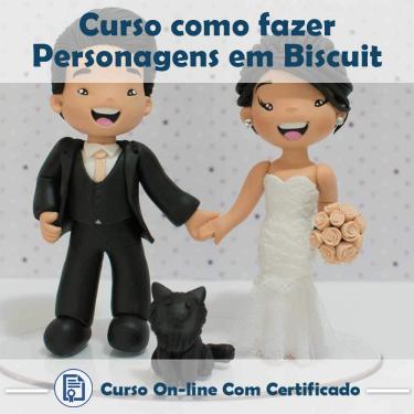 Imagem de Curso online em videoaula de como fazer Personagens em Biscuit com Certificado + 2 brindes