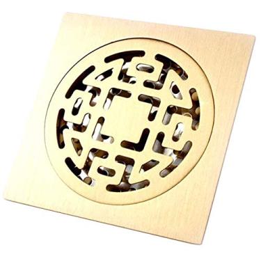Imagem de Piso Dreno Chuveiro Piso Dreno Piso Dreno Banheiro Banheiro Filtro de esgoto Latão Metal Desodorante À prova de insetos Faixa de drenagem de piso de grande deslocamento Multiuso