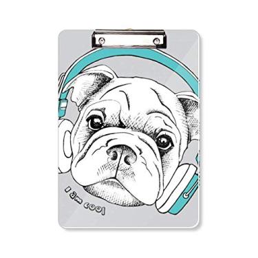 Imagem de Headset Music Vitality Sounds Prancheta de cachorro pasta, bloco de escrita A4