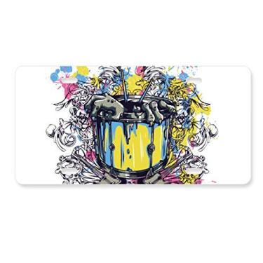 Imagem de DIYthinker Graffiti Street Barril Guitarra Padrão Mãos Placa de Carro Decoração de Carro Acessório de Aço Inoxidável