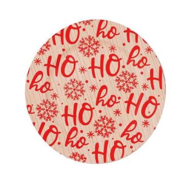 Imagem de Sousplat Hohoho Bege E Vermelho 33cm - 01 Unidade - Cromus Natal - Riz