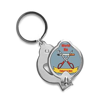 Imagem de Cortador de unhas com logotipo cortado no cigarro Art Deco, presente moderno, tesoura de aço inoxidável