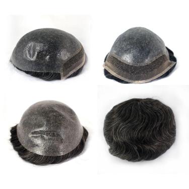Imagem de Prótese Capilar Cabelo Humano Hibrida Natural Bio Sh #1B