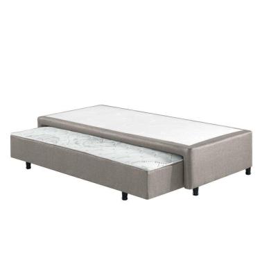 Imagem de Sommier Solteiro com Cama Auxiliar Energy Prime 88x188x36cm Casatema Cinza