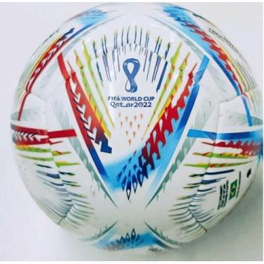 Bola Futebol Campo Adidas Al Rihla Copa Do Mundo 2022 C/Caixa Branco e Azul  : : Esporte