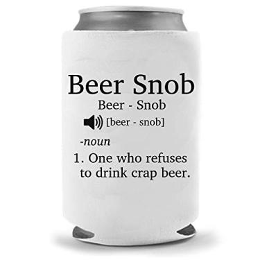 Imagem de Definição de Snob de cerveja | Cooler de lata de bebida local | Porta-bebidas de cerveja – Presentes de cerveja para casa – Resfriador de lata isolado de neoprene de qualidade
