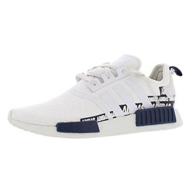 Imagem de adidas NMD_R1 T nis masculino casual - preto, Branco/Azul marinho, 5