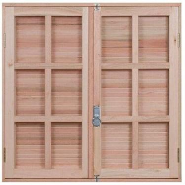 Imagem de Janela com Caixilhos de Abrir para Vidros Quadriculados e Venezianas de Abrir Rondosul Natural