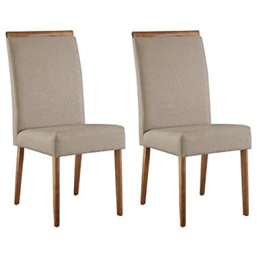 Imagem de Kit 2 Cadeiras Havana Mobilare Imbuia Natural/marrom Claro