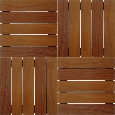 Imagem de Kit Deck De Madeira Modular Isabela 50cmx50cm Com 12 Placas Cumaru