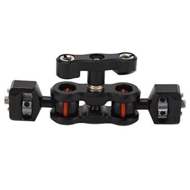 Imagem de Braço Mágico Articulado, Cabeça Esférica Dupla Braço Mágico de Fricção Resistente de 1/4, Ajuste de Vários Graus Suporte para Monitor de Campo de Câmera para Câmera, DSLR