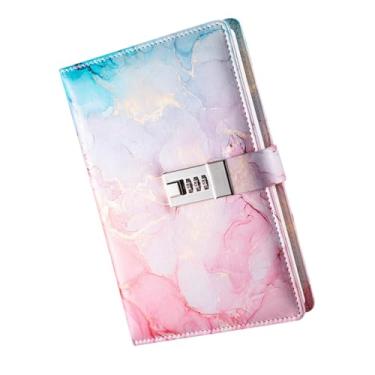 Imagem de menolana Diário com cadeado para meninas, diário de privacidade A5 com cadeado 180 páginas à prova d'água Diário bloqueado para meninas, diário bloqueado com, rosa
