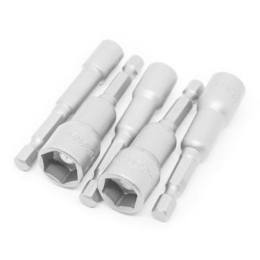 Imagem de Jogo Bits Soquetes Magnéticos Canhão 6-8-10-12-13mm 5 Pçs