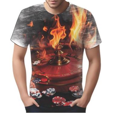 Imagem de Camiseta Camisa Tshirt  Baralho Poker Roleta Sorte Dados 2 - Enjoy Sho