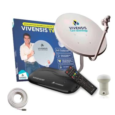 Imagem de RECEPTOR DE TV VIVENSIS VX10 SAT HD + ANTENA BANDA KU + LNBF SIMPLES