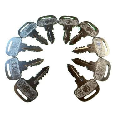 Imagem de Pacote com 10 chaves de ignição 50# 393 18510-63720 para modelos de trator Kubota M4900 M5700 M6800 M8200 M9540 M6040