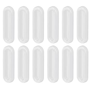 Imagem de Pacote com 16 puxadores de armário automáticos instantâneos puxadores de gaveta com puxador de porta deslizante adesivo para janelas de vidro, guarda-roupas, botão de descascar e colar sem perfuração 16 peças/conjunto (branco-16 peças)