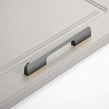 Imagem de Maçaneta de porta de guarda-roupa de liga de alumínio alongada, puxadores de armário de cozinha para móveis, para mesa de cabeceira, armário de sapatos/TV, puxadores de gaveta de banheiro de cômoda,