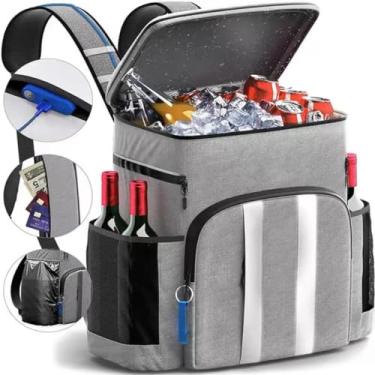 Imagem de Bolsa Térmica YANGKTIC para 54 latas - 24 horas de refrigeração - Mochila térmica de praia e camping
