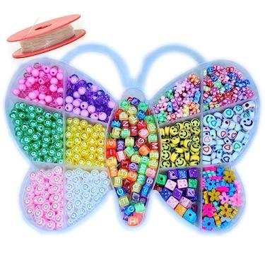 Imagem de Kit Miçangas Infantil Maleta 1400 Peças + Silicone Micangas de fazer Pulseiras Colares Menina Presente