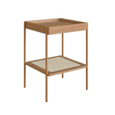 Imagem de Mesa Lateral Quadrada Oslo Hanover e Dourada