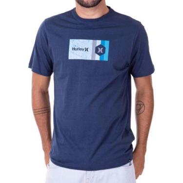 Imagem de Camiseta Hurley Texture Masculina Azul Marinho