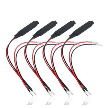 Imagem de IHOTDER 4 peças de resistores de LED de seta de motocicleta, resistores de carga de 10 W 12 V, seta de LED, acessórios universais para motocicletas, resistor decodificador de chumbo de lado único