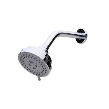 Imagem de Ducha Chuveiro Flatt 5 Jatos Braco Em Inox Aquecedor Solar E Gas