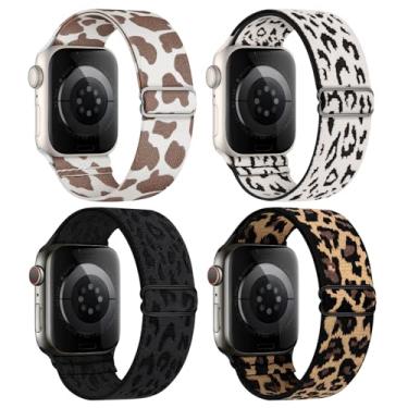 Imagem de Pulseira de nylon elástico compatível com Apple Watch séries 11, 10, 9, 8, 7, 6, 5, 4, 3, Ultra/SE 3 2 1