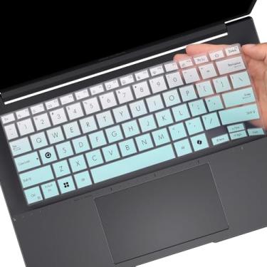 Imagem de Capa de teclado para laptop ASUS VivoBook M5406 S5406 14 polegadas 2024 polegadas capa protetora ultrafina layout dos EUA (não serve para laptop ASUS VivoBook de 14 polegadas 2022) - OmbreMint