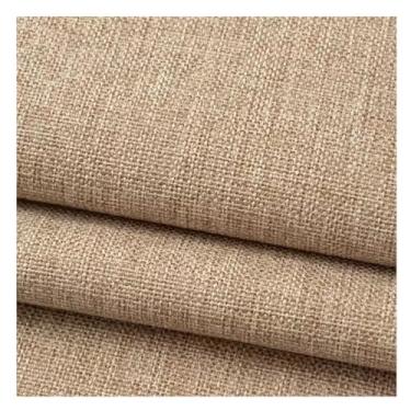 Imagem de Costura e Tecido Tecido De Linho De Cor Sólida 1 Jarda, Tecido De Estofamento Diy Para Cadeiras, Sofá, Cortinas De Toalha De Mesa, Pano De Linho Macio E Espesso, Lavável À Máquina (Color : Beige, Si
