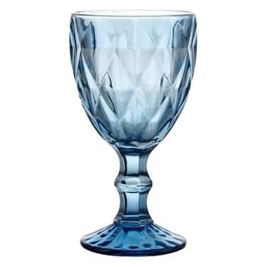 Imagem de Jogo de 6 Taças de Vidro Premium Dyamond 320ml Azul Marca:DIASO STORE