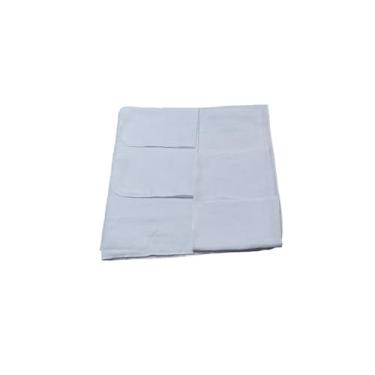 Imagem de Kit Fralda 3 pçs com 1 Fralda de Ombro 70x70 cm e 2 Toalhas de boca 35x35 cm (Branco)