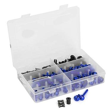 Imagem de Kit de Parafusos de Carenagem de Motocicleta, Fixadores Resistentes para Pára-brisas, Acessórios de Carroceria (Azul)