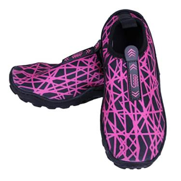Imagem de Sapatilha Aquatica Tenis Hibrido Neoprene Pesca Esporte Aquatico (42, preto/rosa)