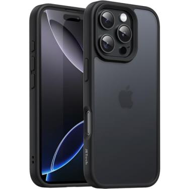 Imagem de JETech Capa Matte para iPhone 16 Pro Max 6,9 Polegadas, Case Proteção Contra Quedas de Nível Militar à Prova de Choque, Capinha Traseira Translúcida Fosca, Anti-Impressão Digital (Preto)