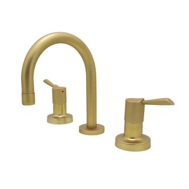 Imagem de Torneira Pia Misturador Banheiro Mesa Dourado Fosco Luxo 1/4