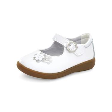 Imagem de Stride Rite Sapatilha Mary Jane adaptável Holly para meninas, Patente branca, 22