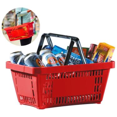 Imagem de Cesta de Compras Plástica 13 Litros Cestinha de Supermercado Pisani