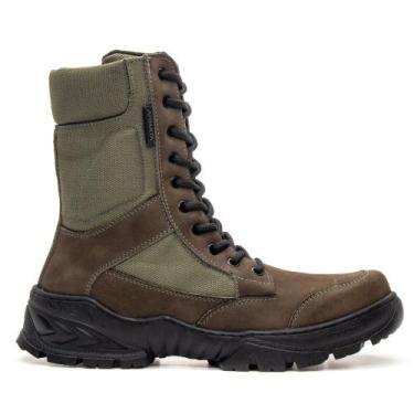 Imagem de Bota Coturno Militar Couro Leopard Padrão Exército Brasileiro - Franbo