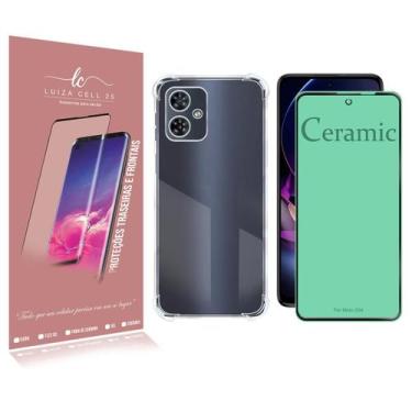 Imagem de Capa anti impacto transparente + Película De Ceramica Para Moto G54 XT