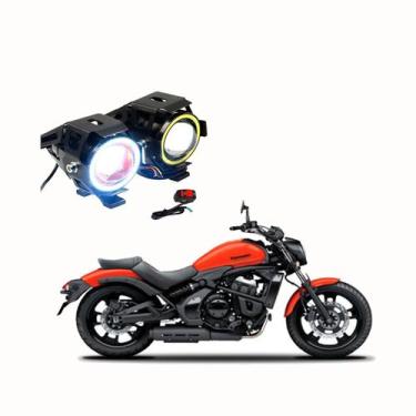 Imagem de Par Farol de Milha Angel Eye U7 para Moto Kawasaki Vulcan 900CC LT 201